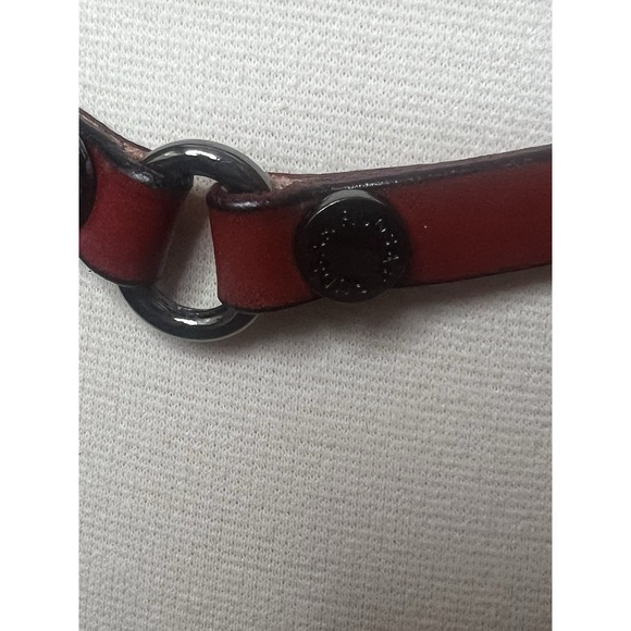 Rare Vintage Women\'s Red Leather Triple Wrap Belt One Size Small Medium Large main image 5
